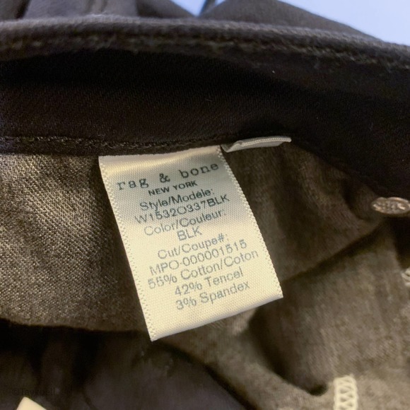 NWT Rag & Bone High Rise Skinny Black Jeans, 23 - Picture 11 of 13